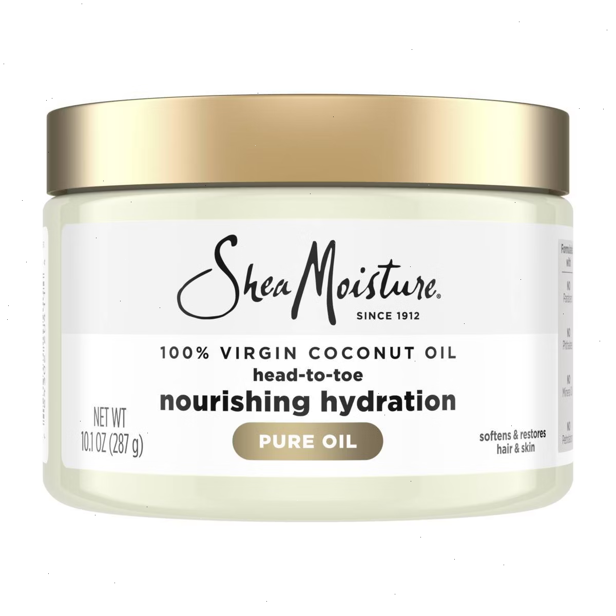 SheaMoisture 100% Extra Virgin Coconut Oil - Body Oil, Skin Care & Hair Moisturizer - 10.1 fl oz