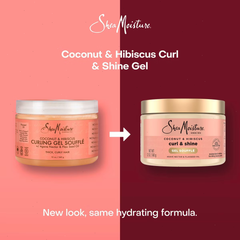 SheaMoisture Coconut and Hibiscus Curling Gel For Thick Curly Hair - 12oz